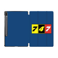 Thumbnail for Flat Colourful 747 Designed Samsung Tablet Cases