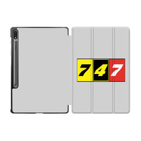 Thumbnail for Flat Colourful 747 Designed Samsung Tablet Cases