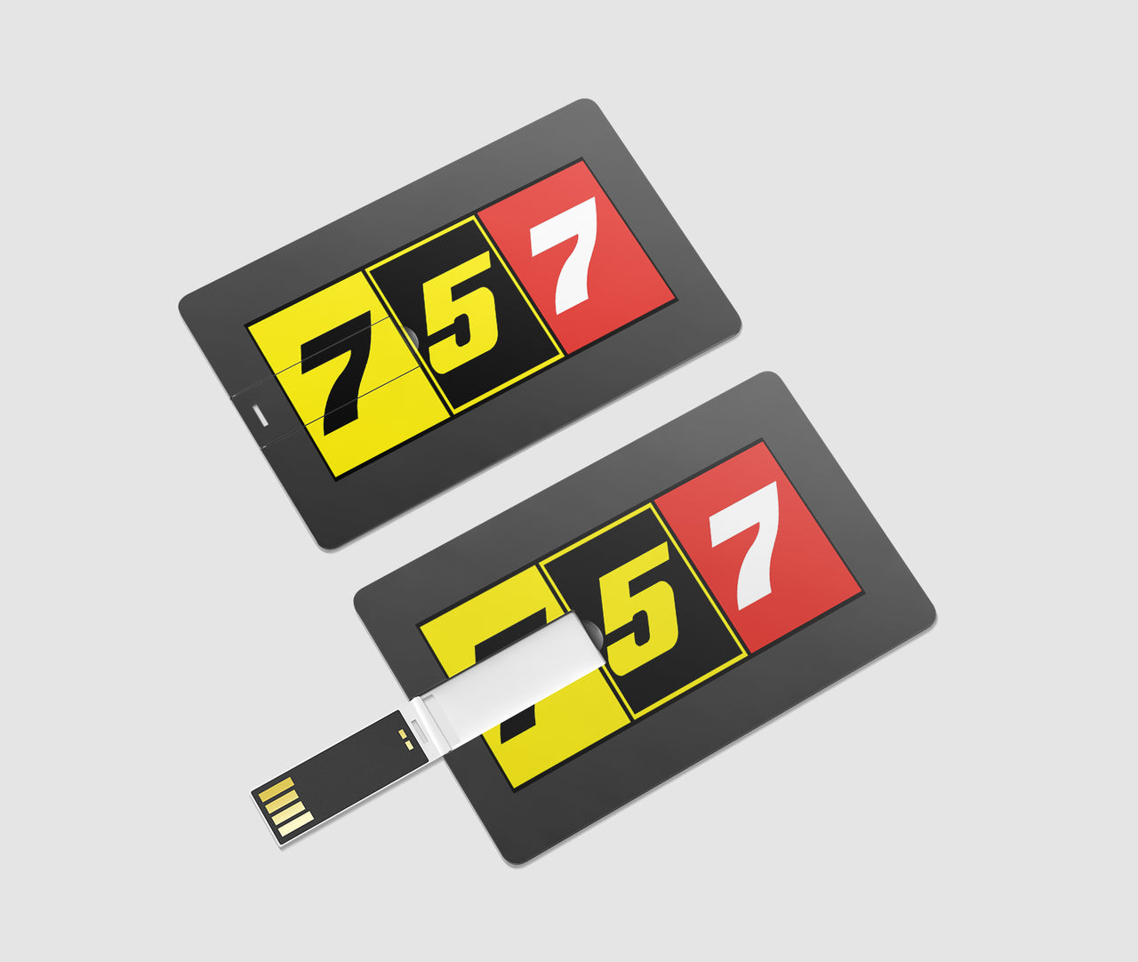 Flat Colourful 757 Designed USB Cards