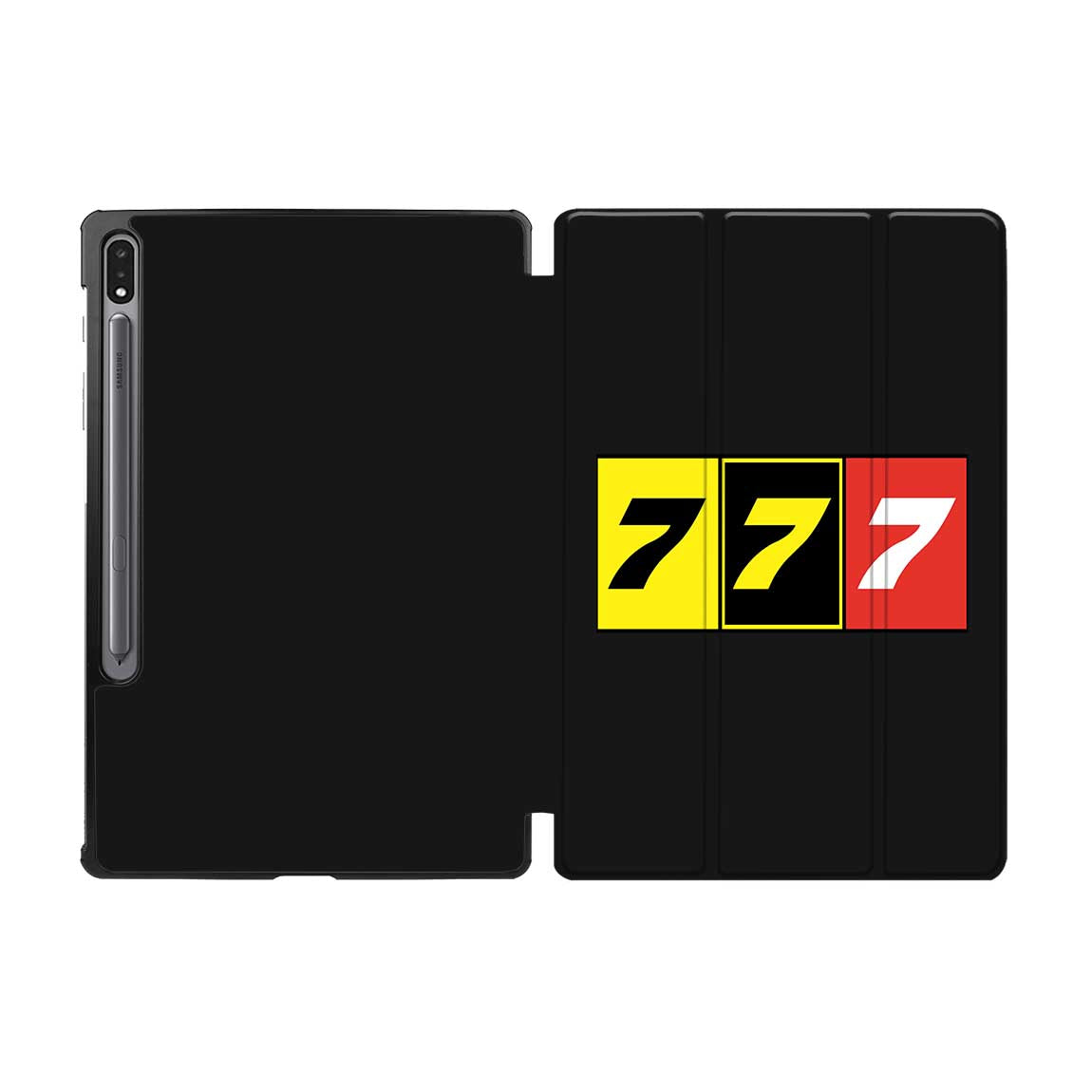 Flat Colourful 777 Designed Samsung Tablet Cases