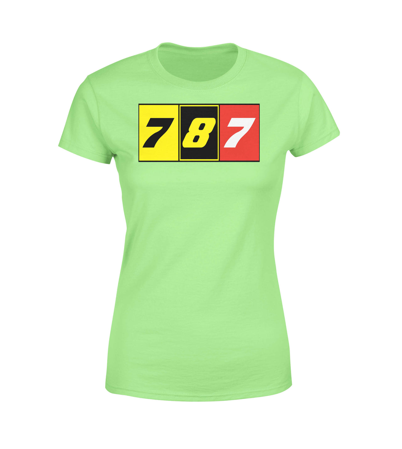 Flat Colourful 787 Designed Women T-Shirts