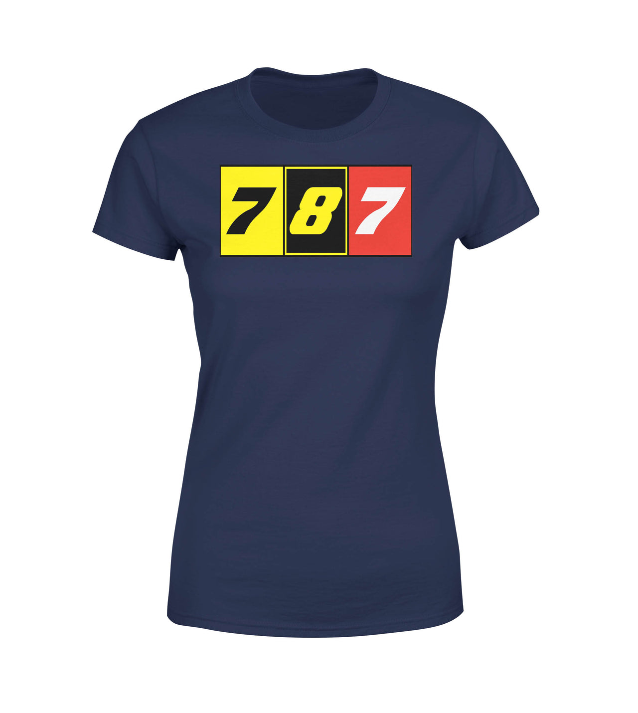 Flat Colourful 787 Designed Women T-Shirts