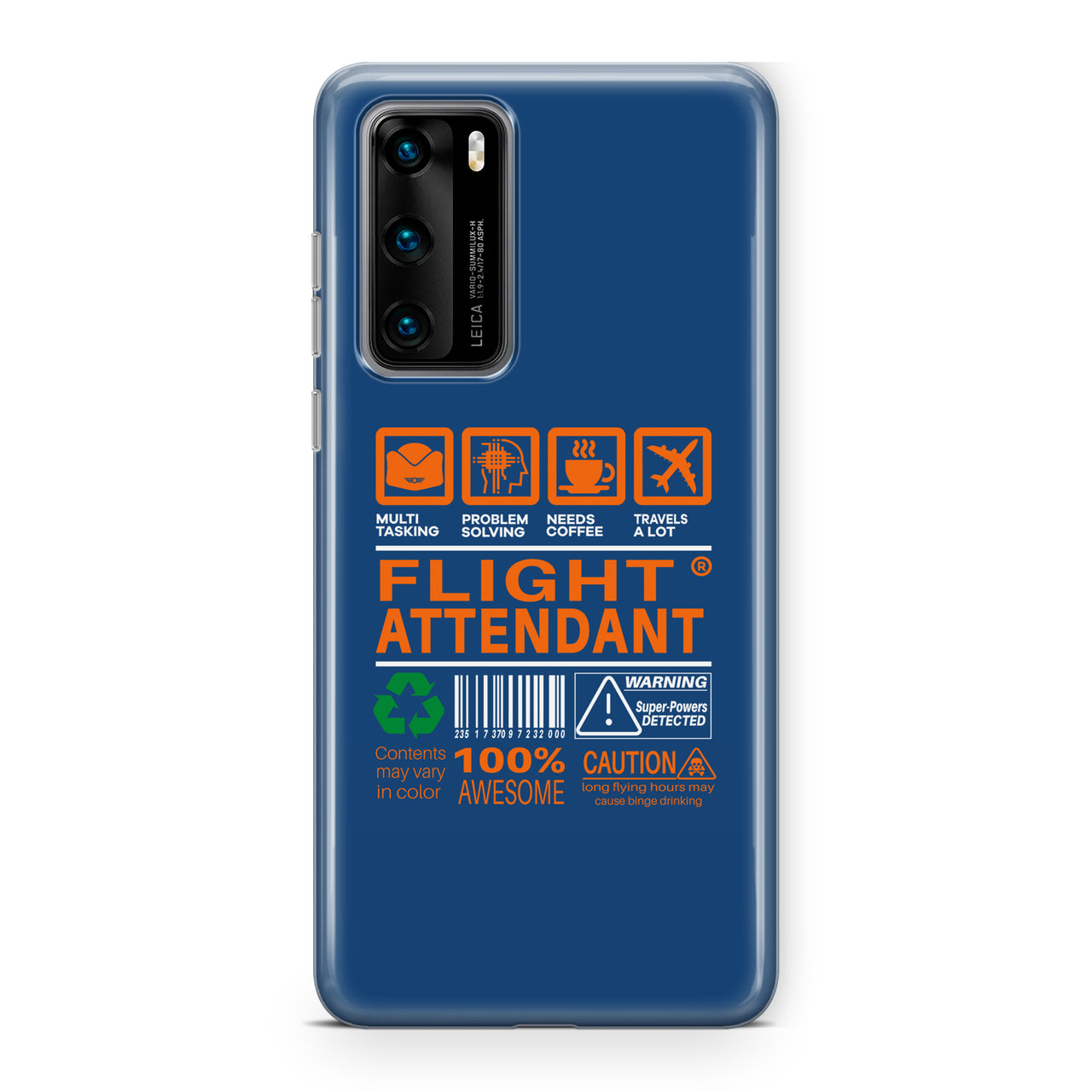 Flight Attendant Label Designed Huawei Cases