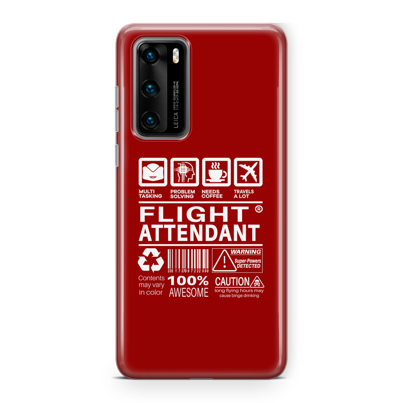 Flight Attendant Label Designed Huawei Cases