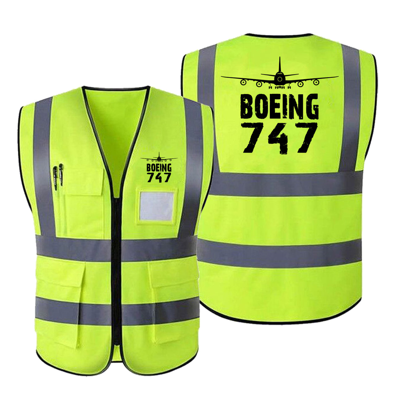 Boeing 747 & Plane Designed Reflective Vests