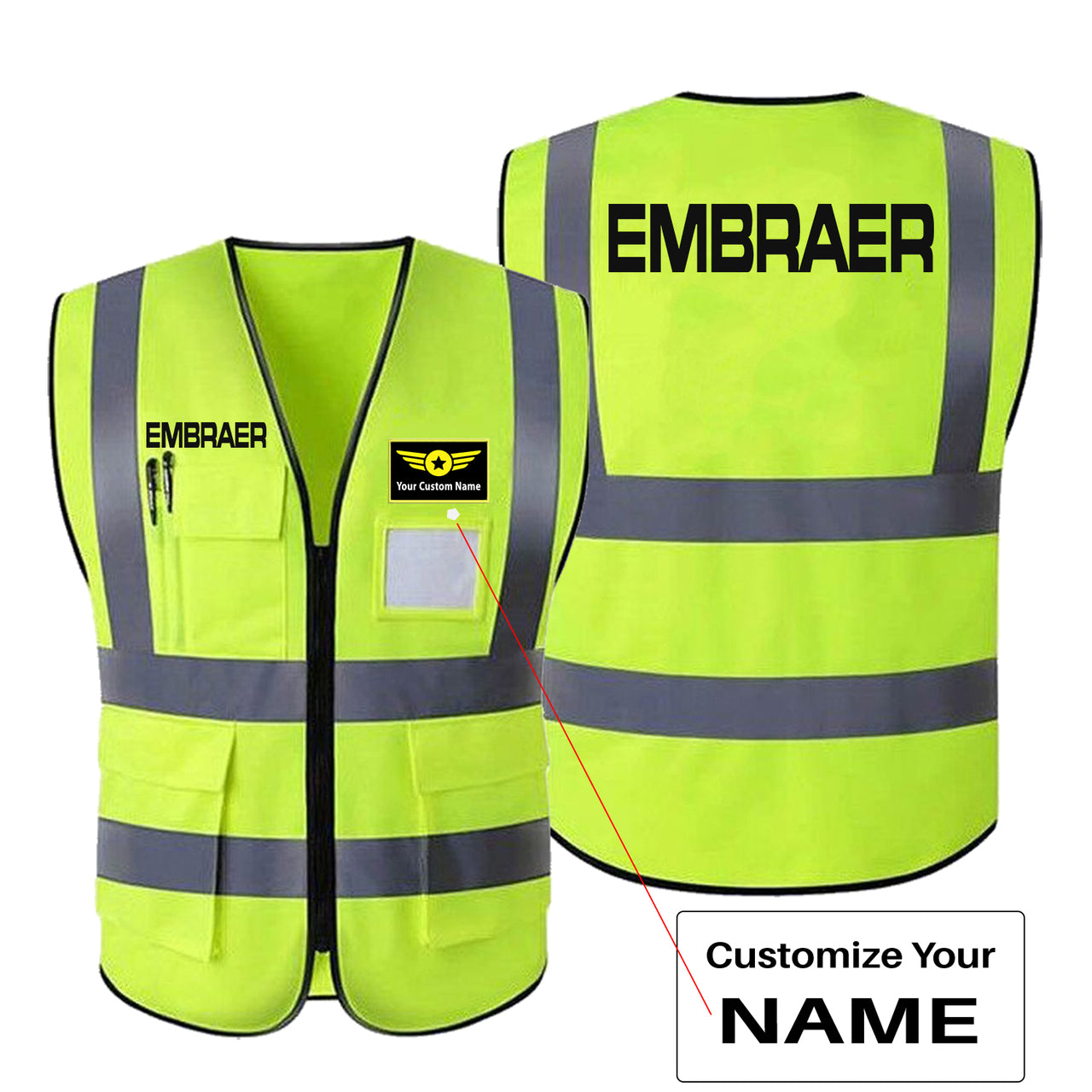 Embraer & Text Designed Reflective Vests