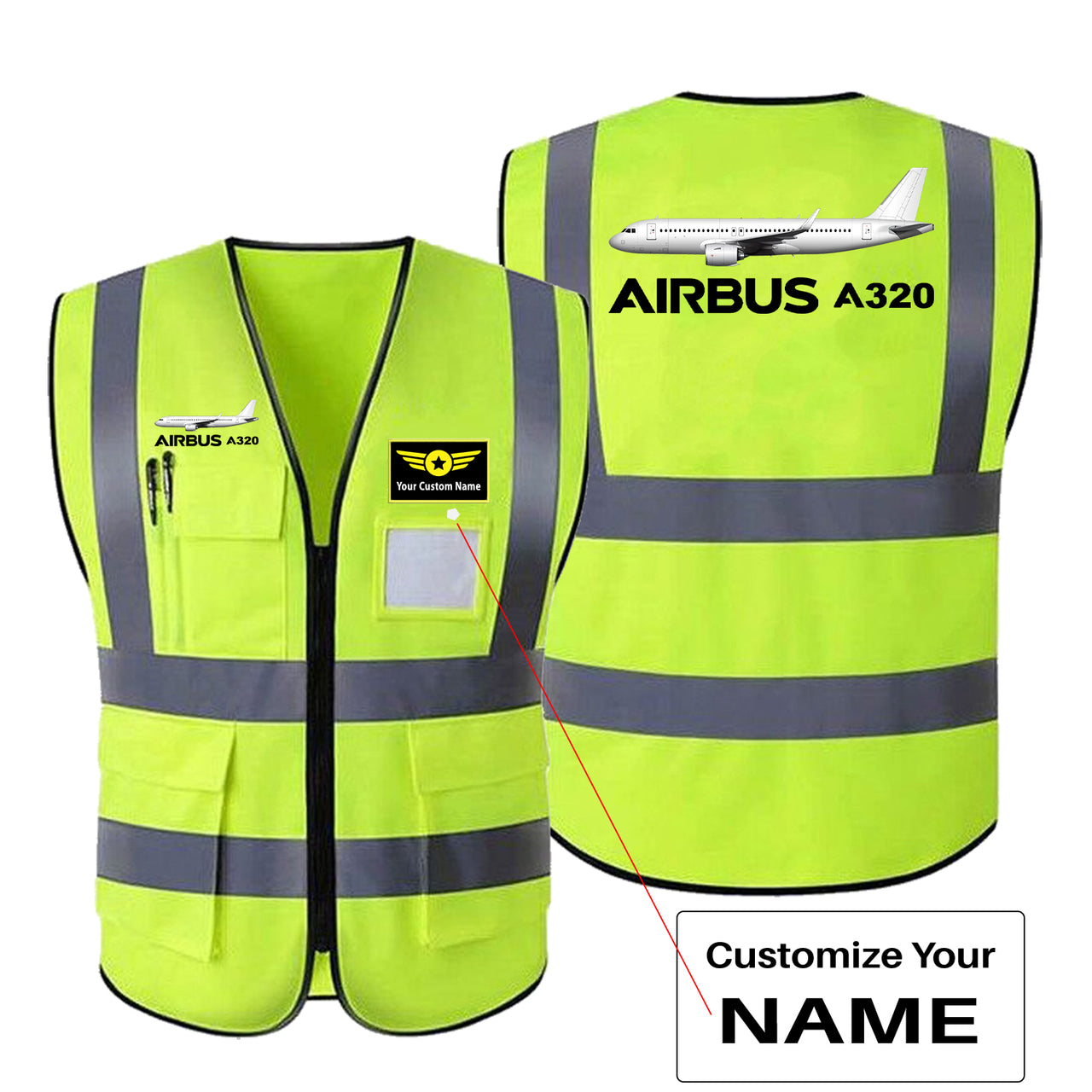 The Airbus A320 Designed Reflective Vests