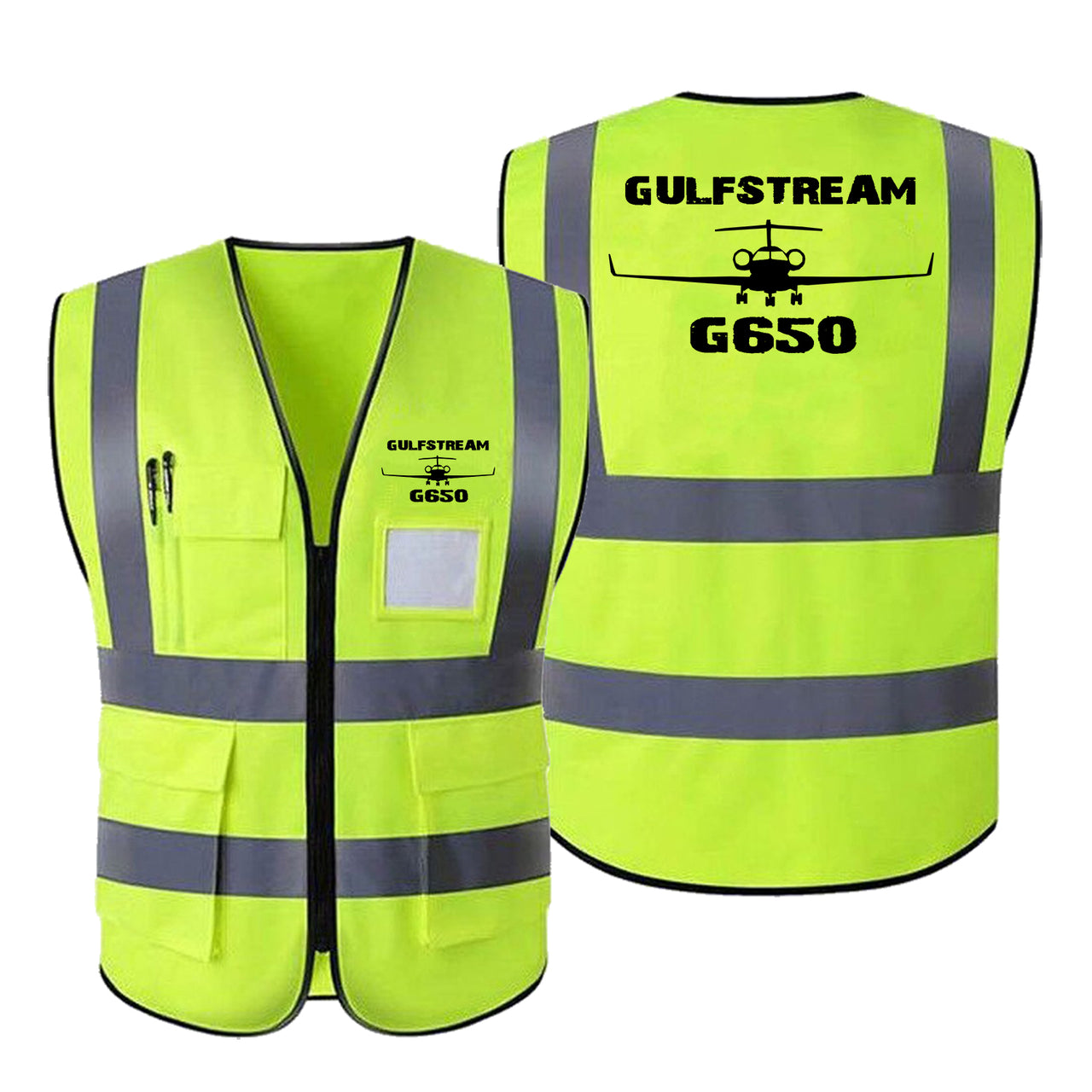 Gulfstream G650 & Plane Designed Reflective Vests