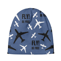 Thumbnail for Fly Be Free Blue Designed Knit 3D Beanies