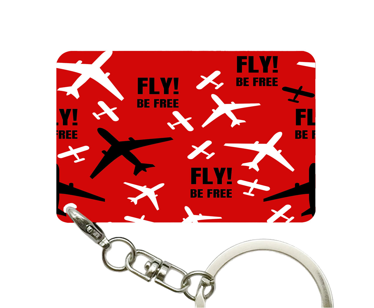 Fly Be Free Red Designed Key Chains