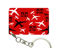 Thumbnail for Fly Be Free Red Designed Key Chains