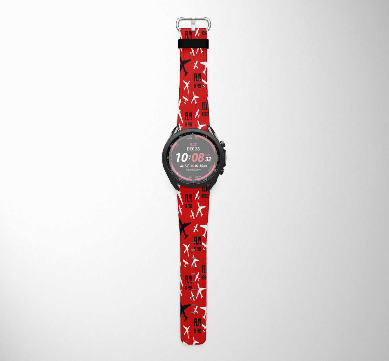 Fly be Free (Red) Designed Samsung & Huawei Watch Bands