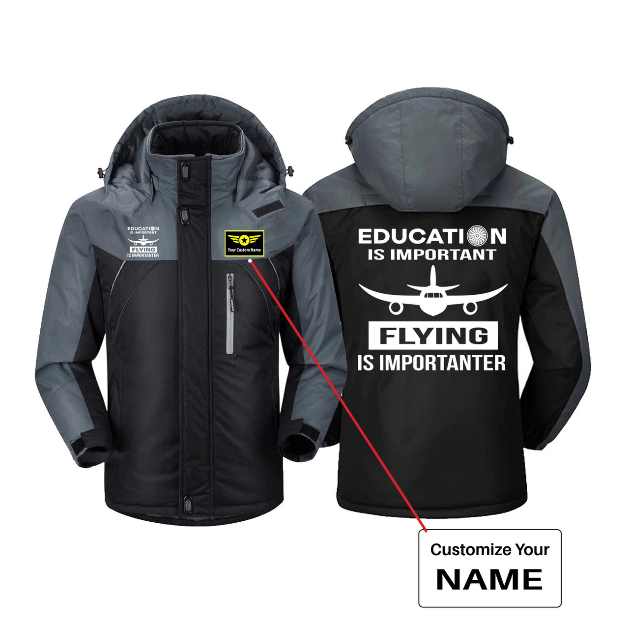 Flying is Importanter Designed Thick Winter Jackets