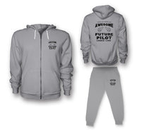 Thumbnail for Future Pilot Designed Zipped Hoodies & Sweatpants Set