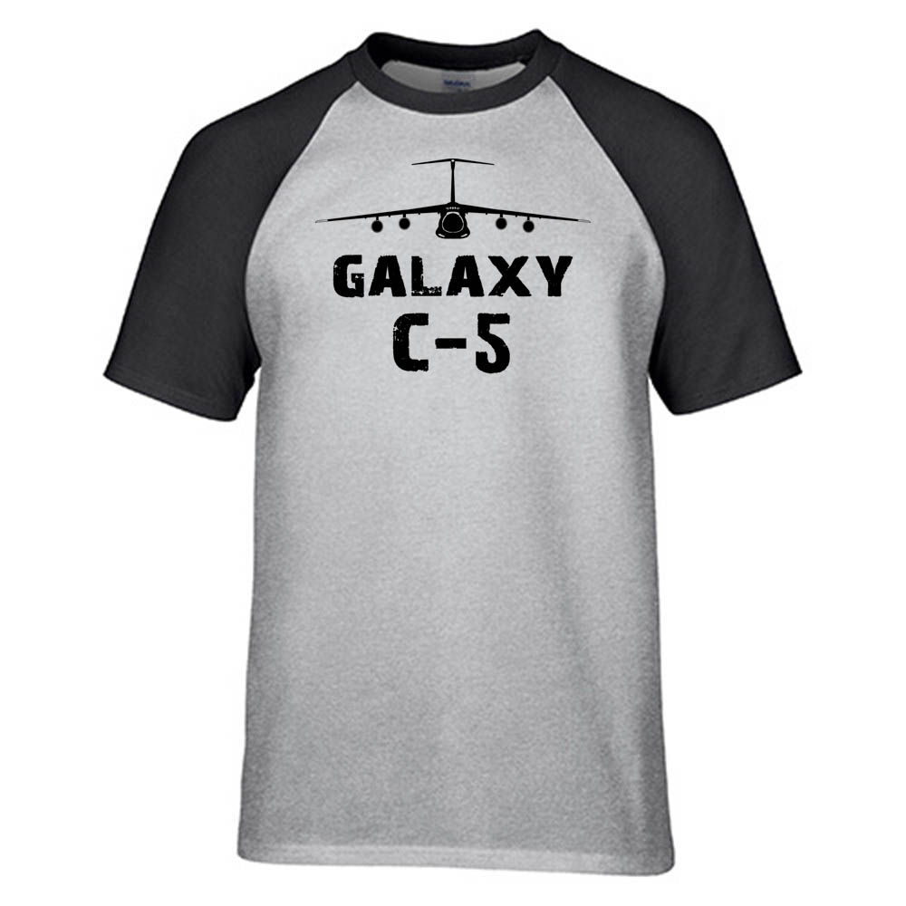 Galaxy C-5 & Plane Designed Raglan T-Shirts