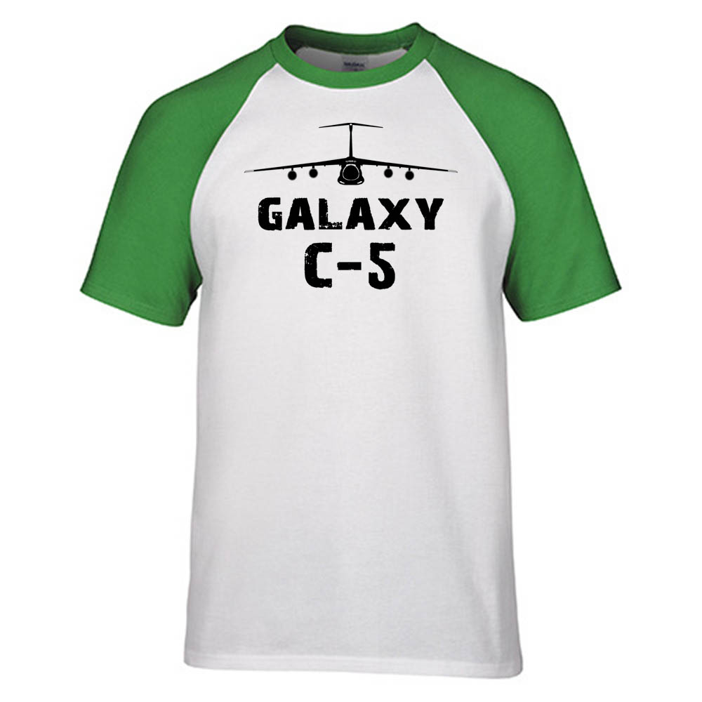 Galaxy C-5 & Plane Designed Raglan T-Shirts