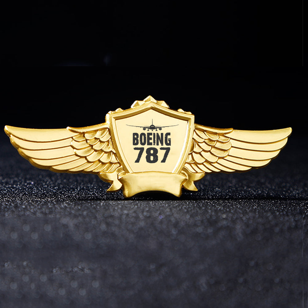 Boeing 787 & Plane Designed Badges