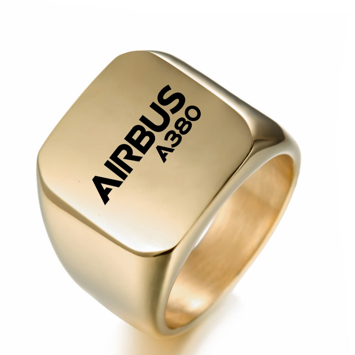 Airbus A380 & Text Designed Men Rings