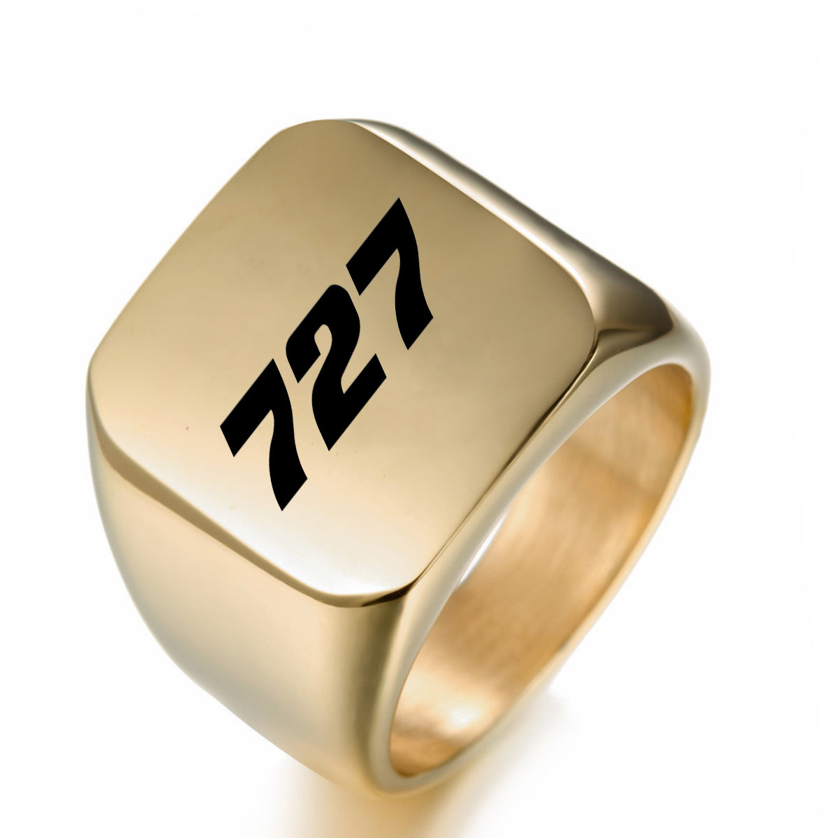 727 Flat Text Designed Men Rings