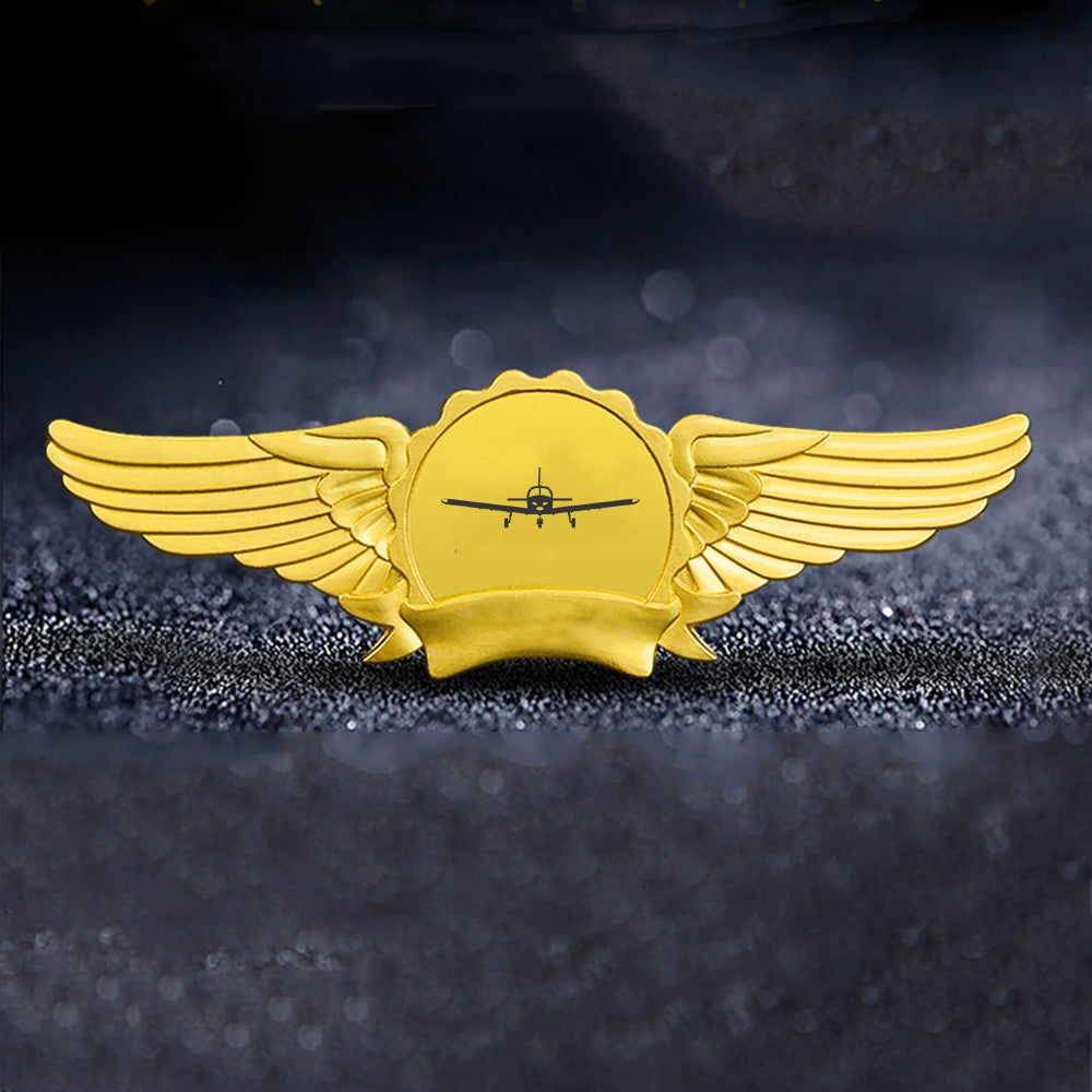 Piper PA28 Silhouette Plane Designed Badges