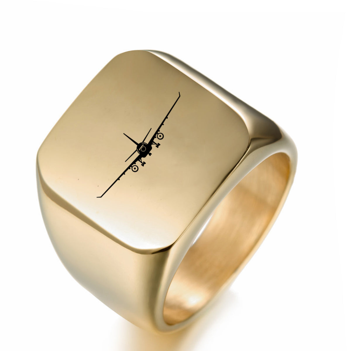 Airbus A330 Silhouette Designed Men Rings