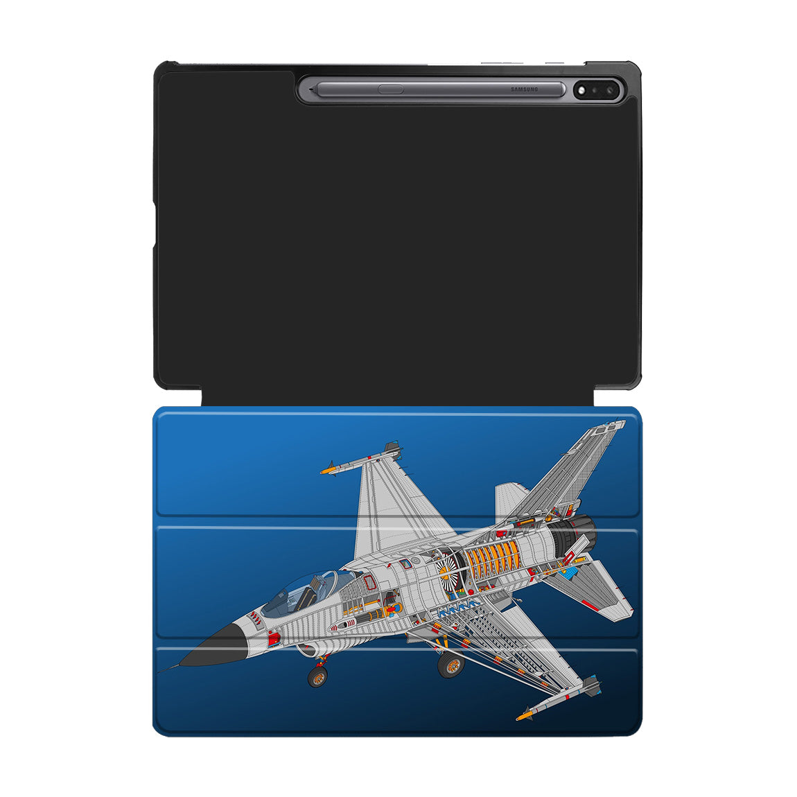 Graphical Fighting Falcon F16 Designed Samsung Tablet Cases