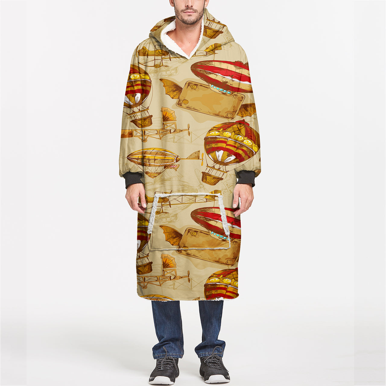 Graphical Travel Designed Blanket Hoodies