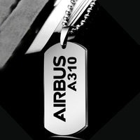 Thumbnail for Airbus A310 & Text Designed Metal Necklaces