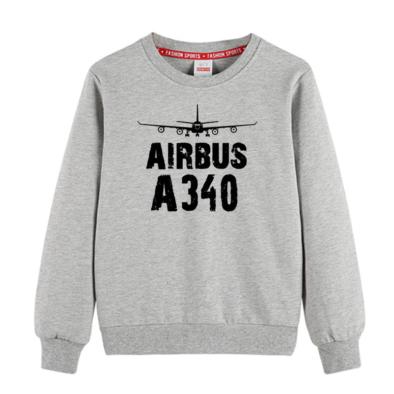 Airbus A340 & Plane Designed "CHILDREN" Sweatshirts