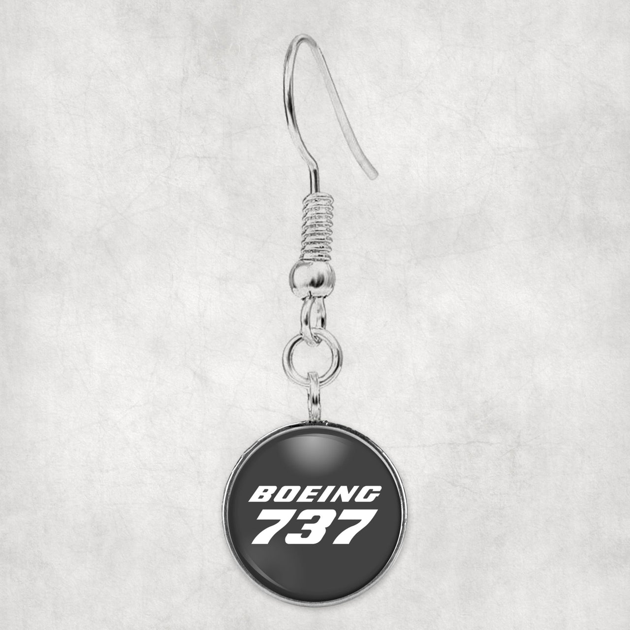 Boeing 737 & Text Designed Earrings