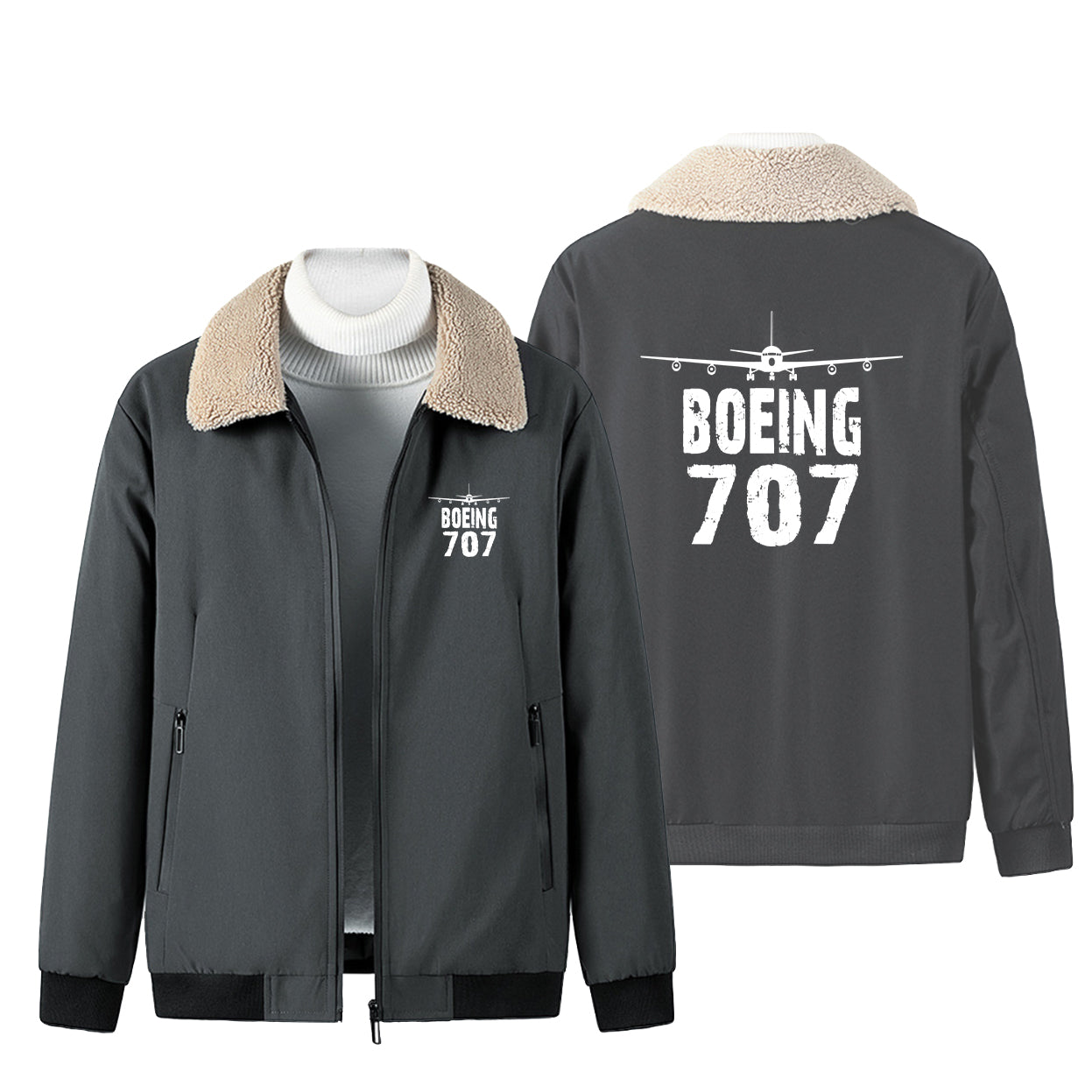 Boeing 707 & Plane Designed Winter Bomber Jackets