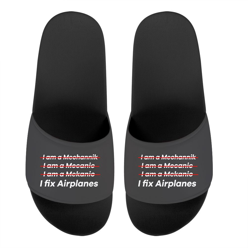 I Fix Airplanes Designed Sport Slippers