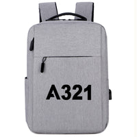 Thumbnail for A321 Flat Text Designed Super Travel Bags