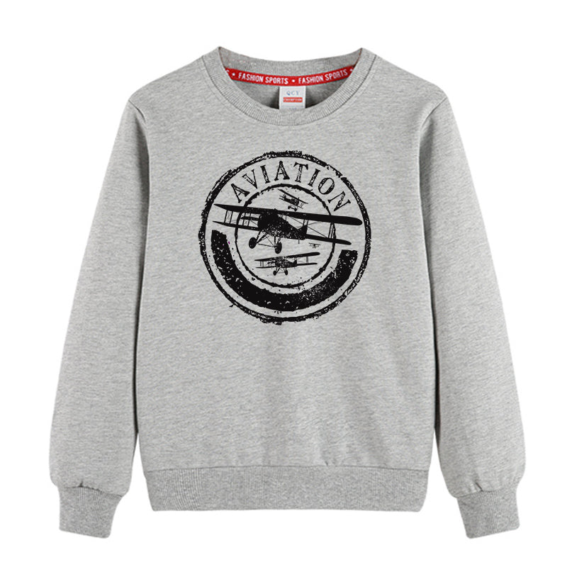 Aviation Lovers Designed "CHILDREN" Sweatshirts