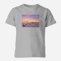 Thumbnail for Airport Photo During Sunset Designed Children T-Shirts