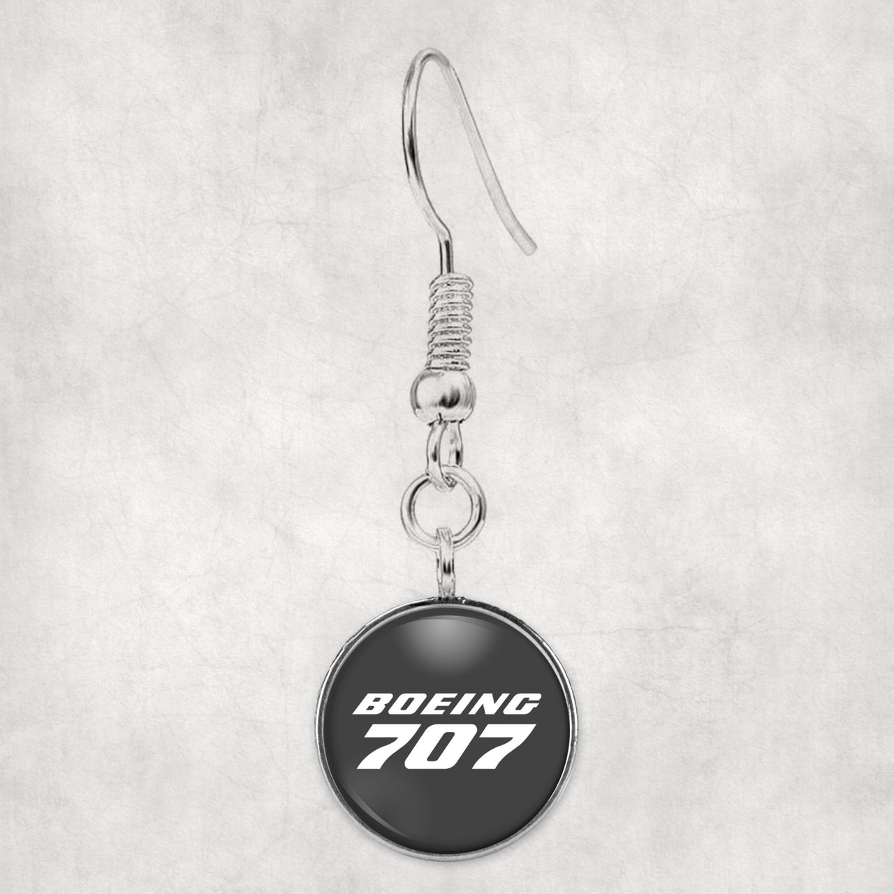 Boeing 707 & Text Designed Earrings