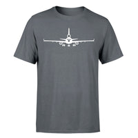 Thumbnail for McDonnell Douglas MD-11 Silhouette Plane Designed T-Shirts