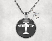 Thumbnail for Eat Sleep Fly & Propeller Designed Necklaces