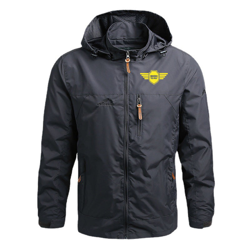 Born To Fly & Badge Designed Thin Stylish Jackets