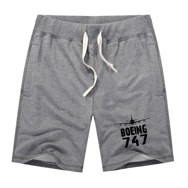 Boeing 747 & Plane Designed Cotton Shorts