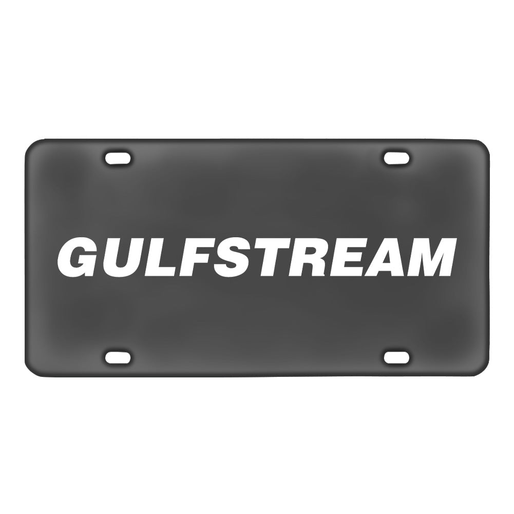 Gulfstream & Text Designed Metal (License) Plates