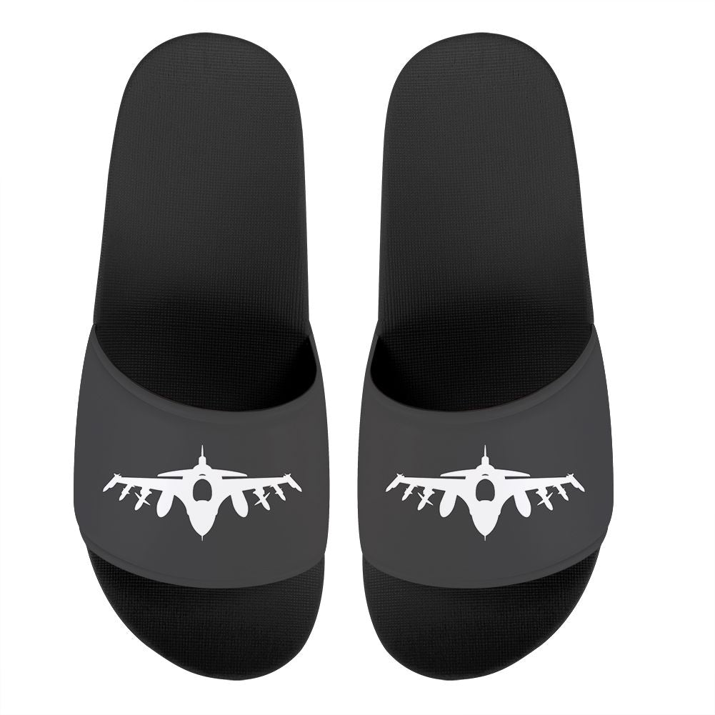 Fighting Falcon F16 Silhouette Designed Sport Slippers