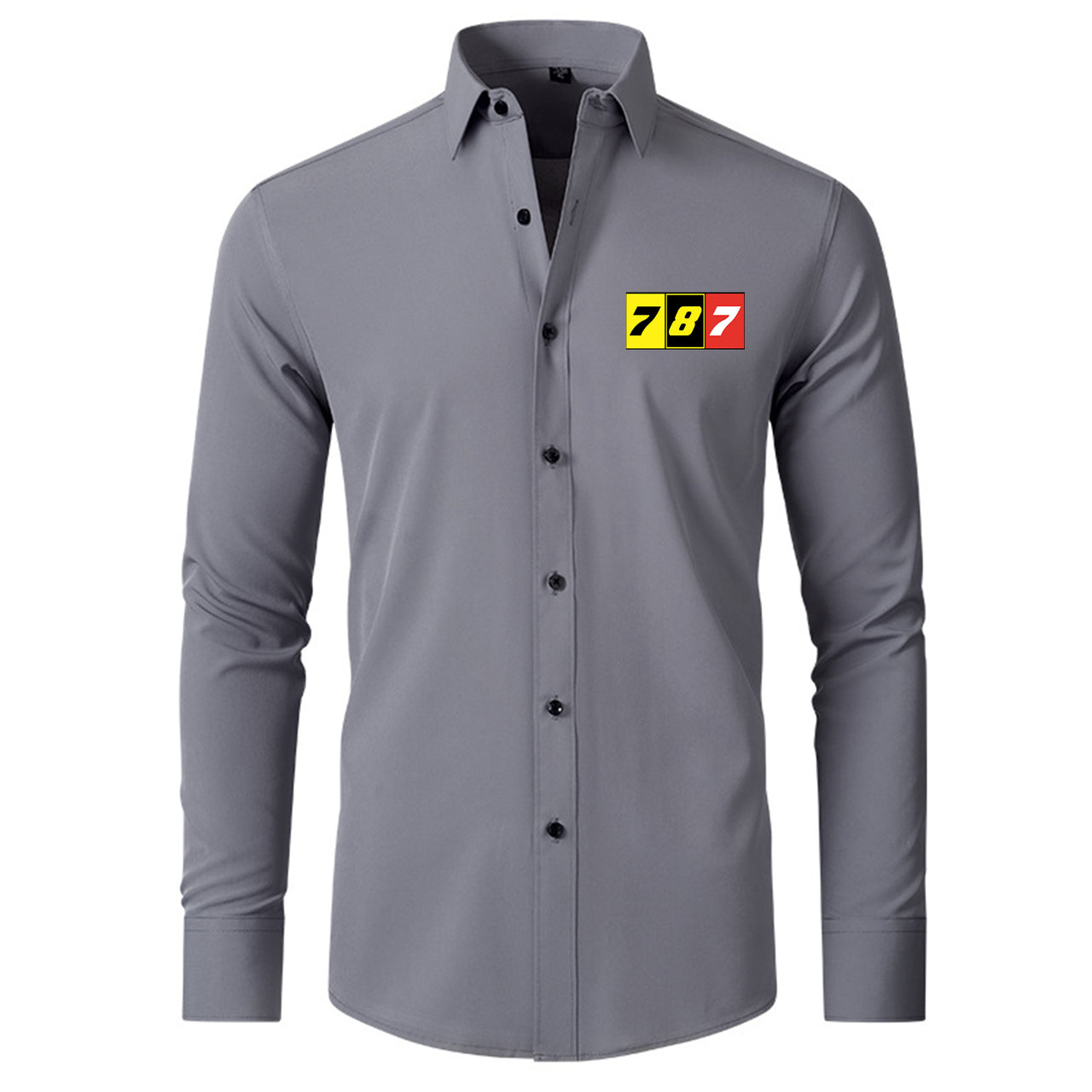 Flat Colourful 787 Designed Long Sleeve Shirts