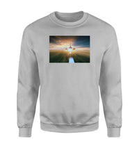 Thumbnail for Airplane Flying Over Runway Designed Sweatshirts