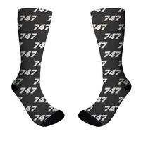 Thumbnail for 747 Flat Text Designed Socks