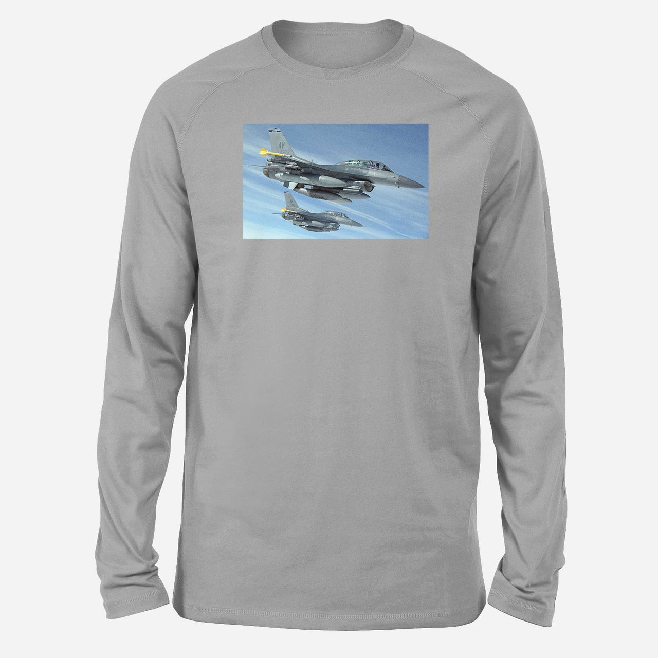 Two Fighting Falcon Designed Long-Sleeve T-Shirts