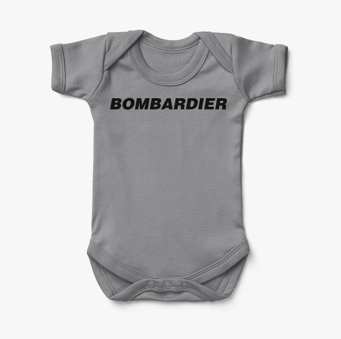 Bombardier & Text Designed Baby Bodysuits