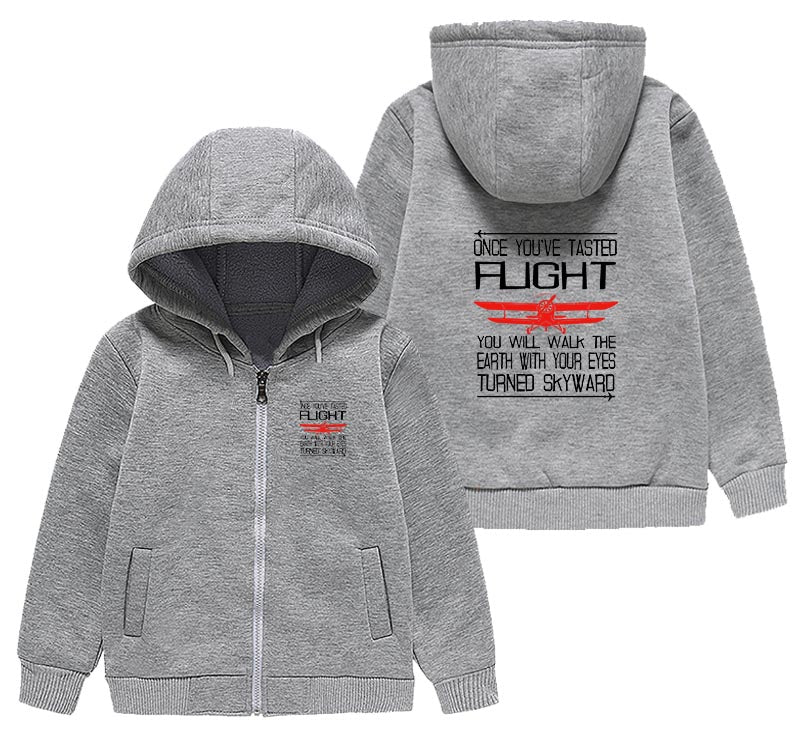 Once You've Tasted Flight Designed "CHILDREN" Zipped Hoodies