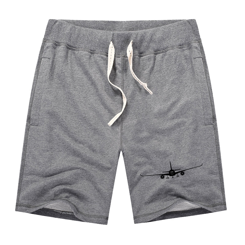 Airbus A350 Silhouette Designed Cotton Shorts