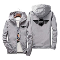 Thumbnail for Born To Fly & Badge Designed Thin Windbreaker Jackets